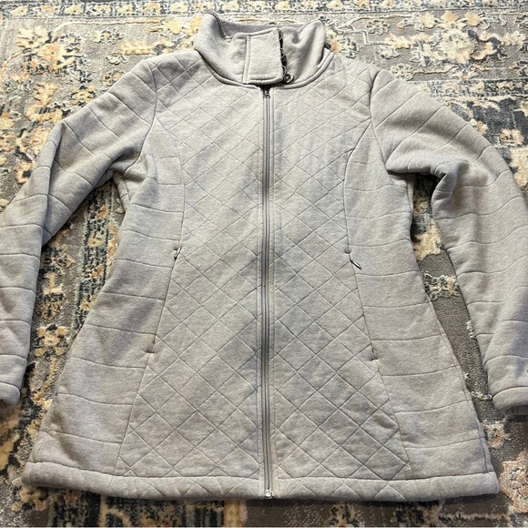 Gray North Face quilted jacket - Picture 1 of 6